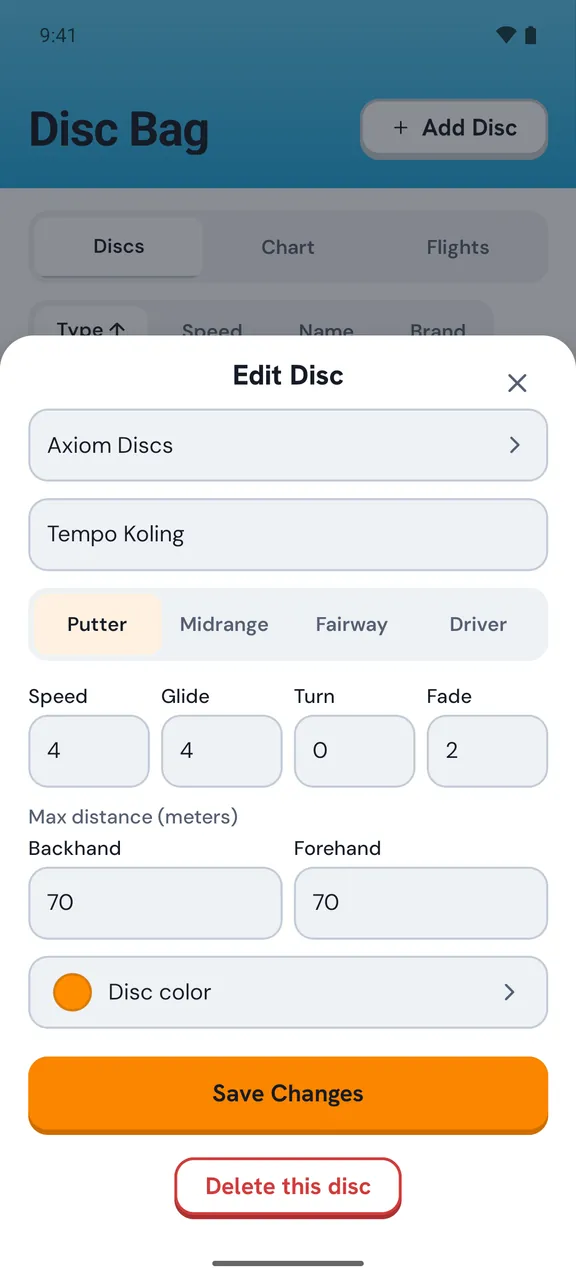 Disc detail